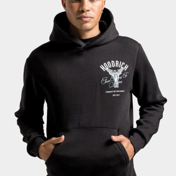 Hoodrich Men's Black OG Vital Graphic Hoodie Sweatshirt Angel Wings White Medium - Picture 11 of 11